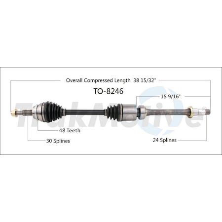 Surtrack Axle Cv Axle Shaft, To-8246 TO-8246